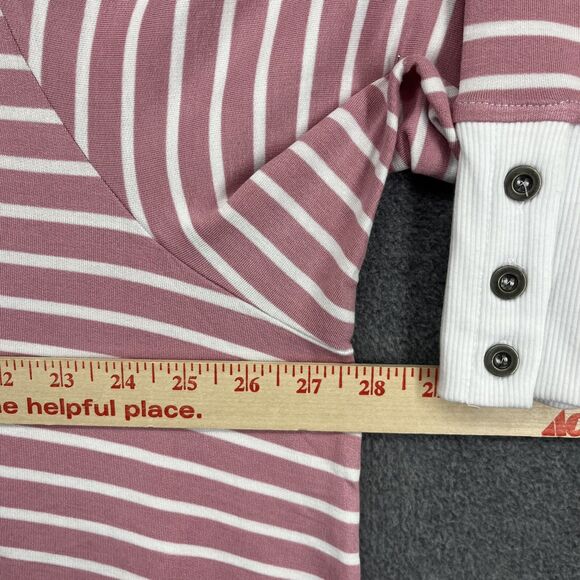Jane & Delancey Top‎ Womens Plus 3X Pink White Striped Tunic - Picture 8 of 15